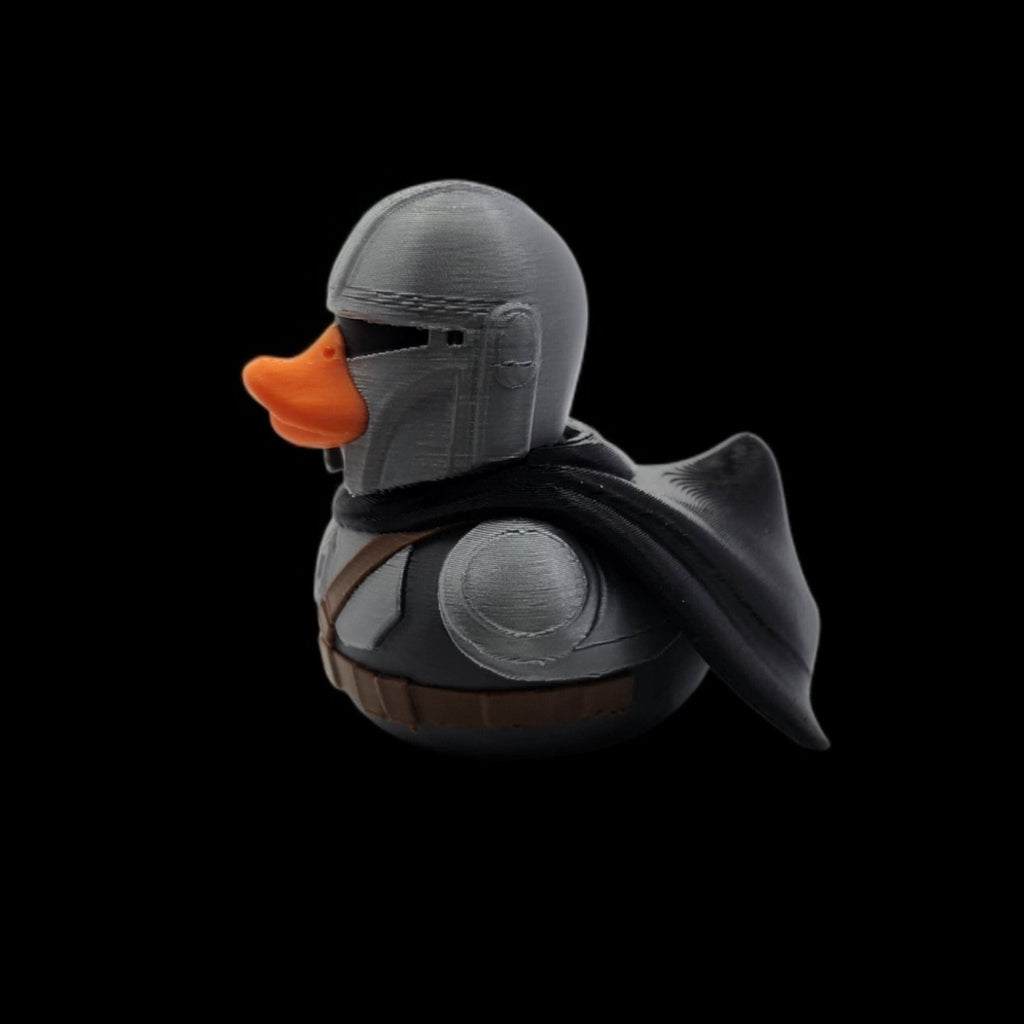 Mandalorian Duck 3D Printed Bath Toy, Star Wars Character for Desk or Jeep - JM Designs