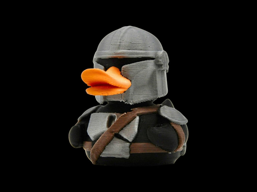 Mandalorian Duck 3D Printed Bath Toy, Star Wars Character for Desk or Jeep - JM Designs
