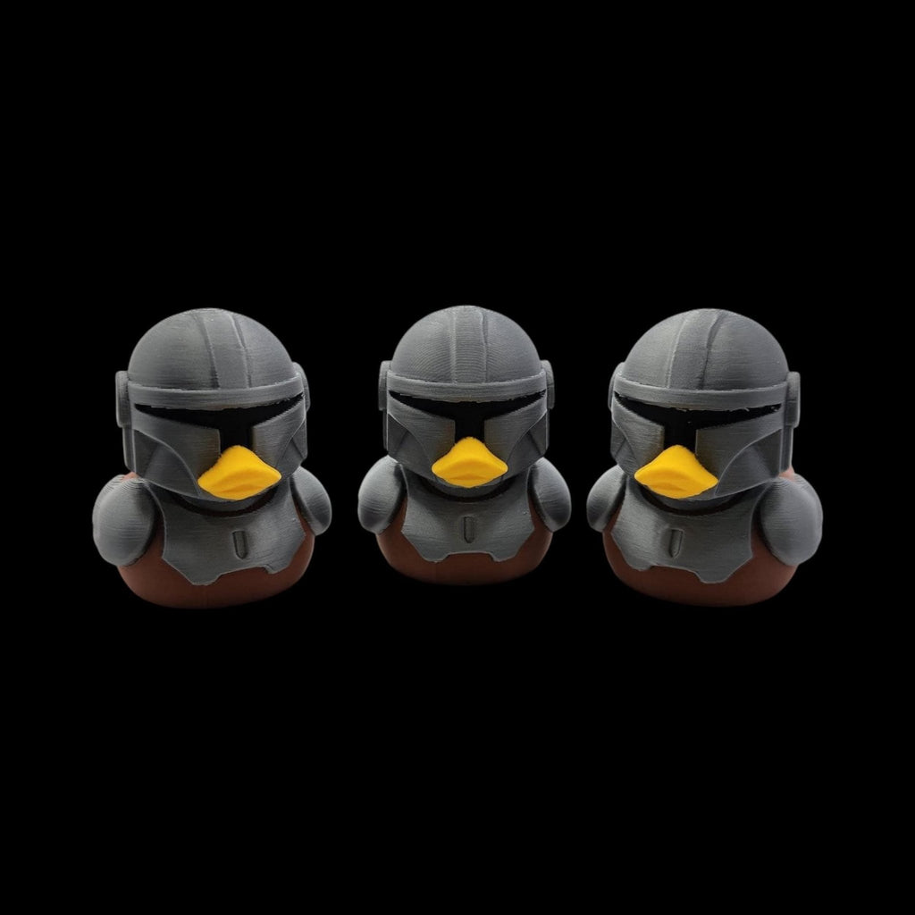 Mandalorian Duck 3D Printed Bath Toy, Star Wars Character for Desk or Jeep - JM Designs