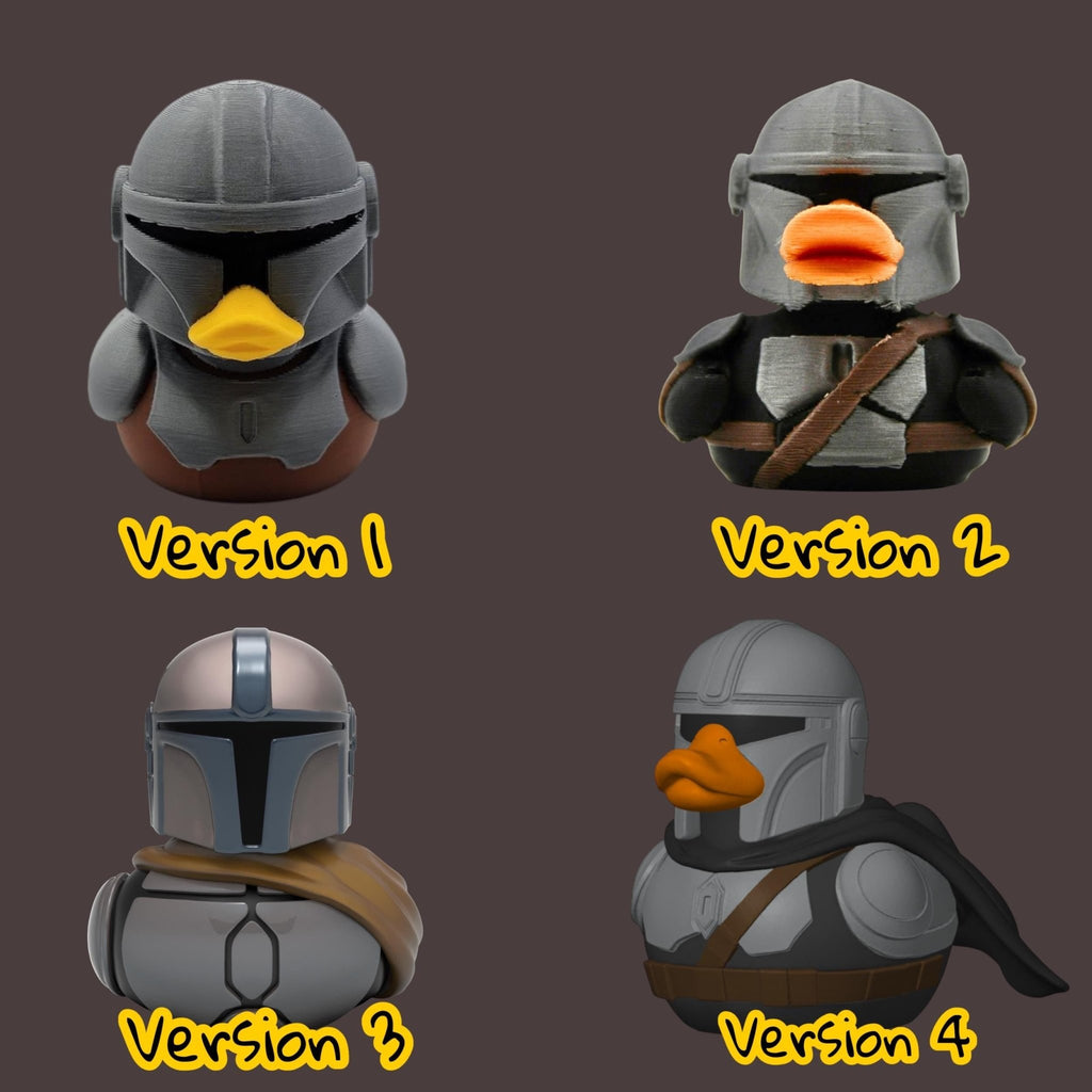 Mandalorian Inspired Duck Toy, 3D Printed Star Wars Ducky for Jeep Dashboard - JM Designs