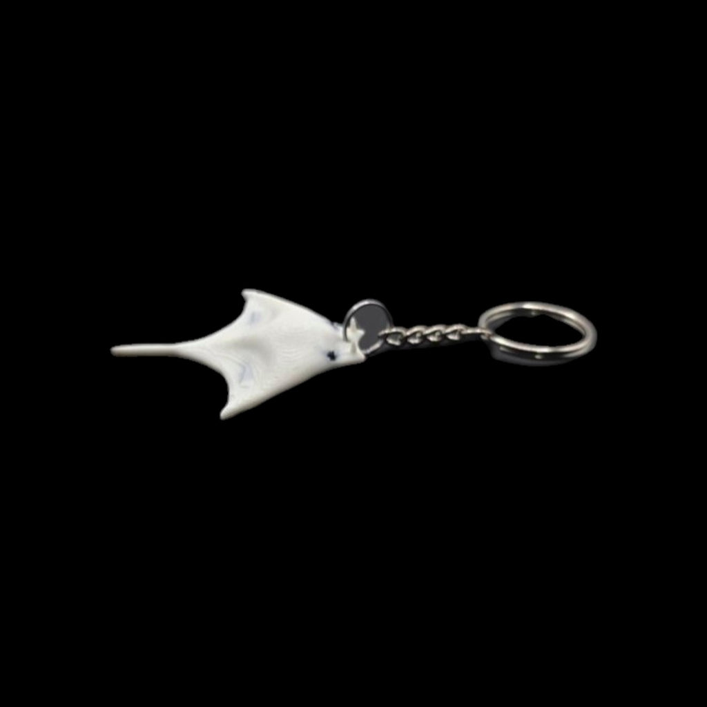 Manta Ray White Towel Keychain - JM Designs