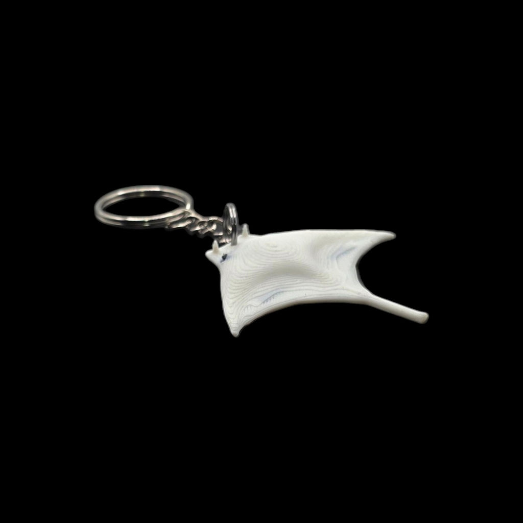 Manta Ray White Towel Keychain - JM Designs
