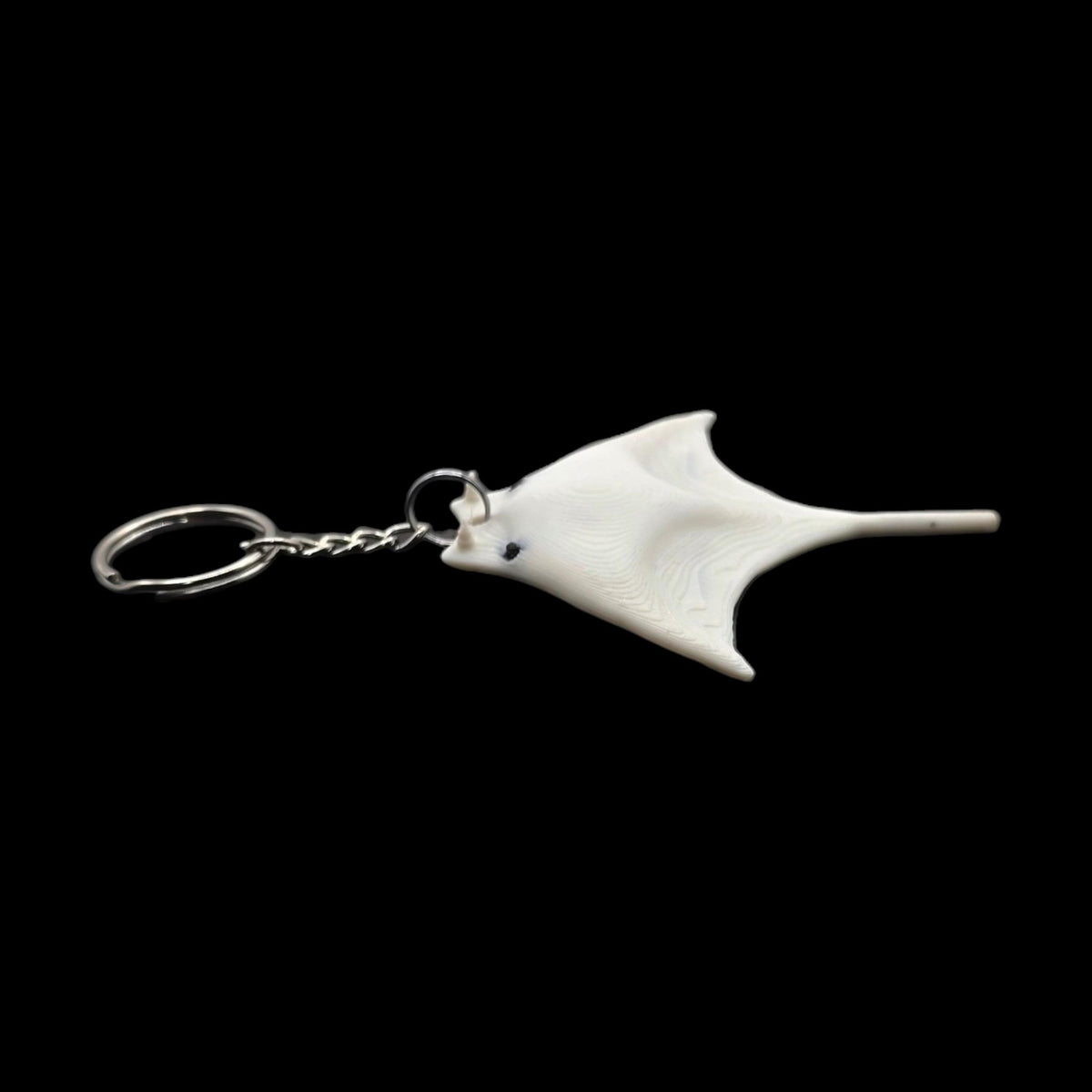 Manta Ray White Towel Keychain - JM Designs