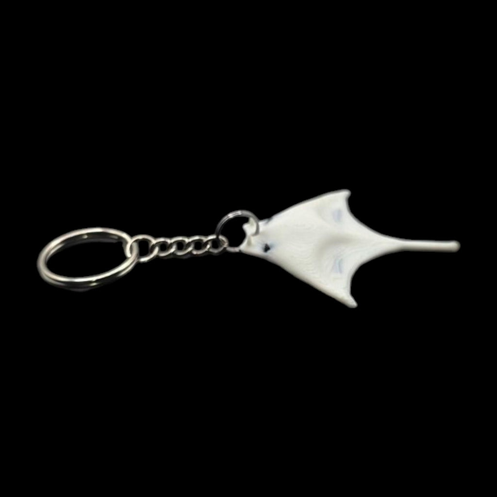 Manta Ray White Towel Keychain - JM Designs
