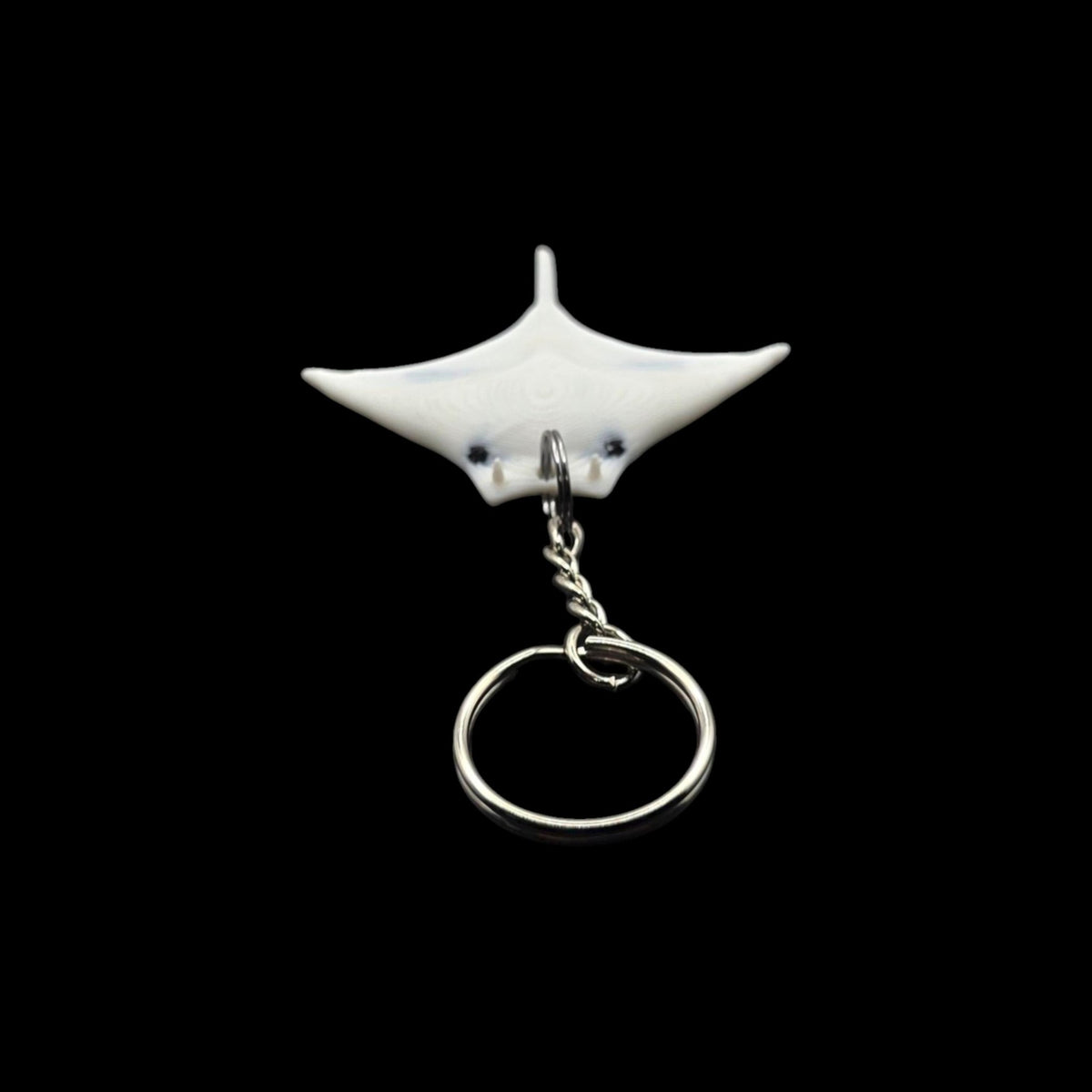 Manta Ray White Towel Keychain - JM Designs