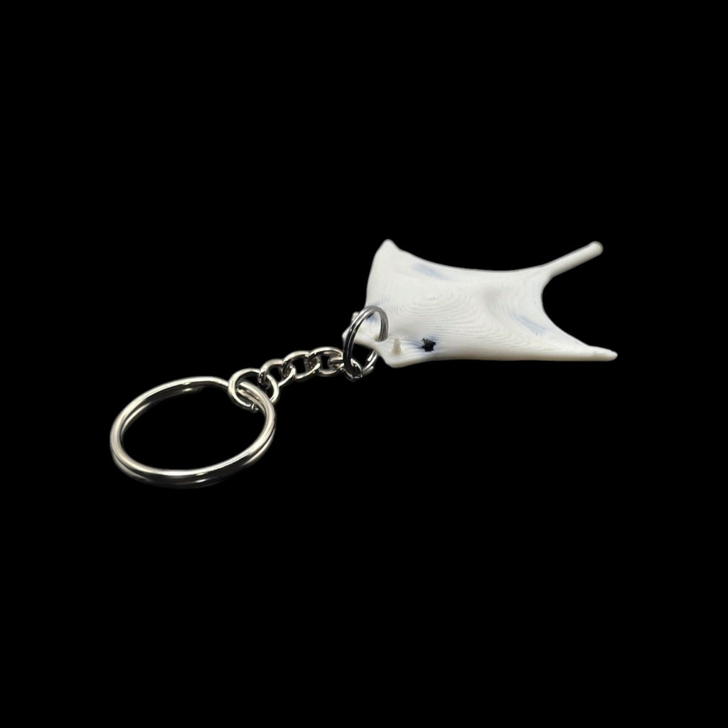 Manta Ray White Towel Keychain - JM Designs