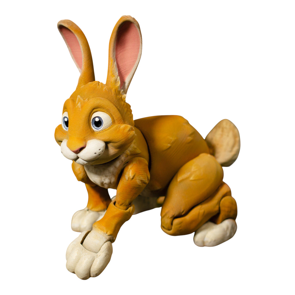 Articulated Bunny Toy – 3d Printed Posable Rabbit Fidget Desk Toy