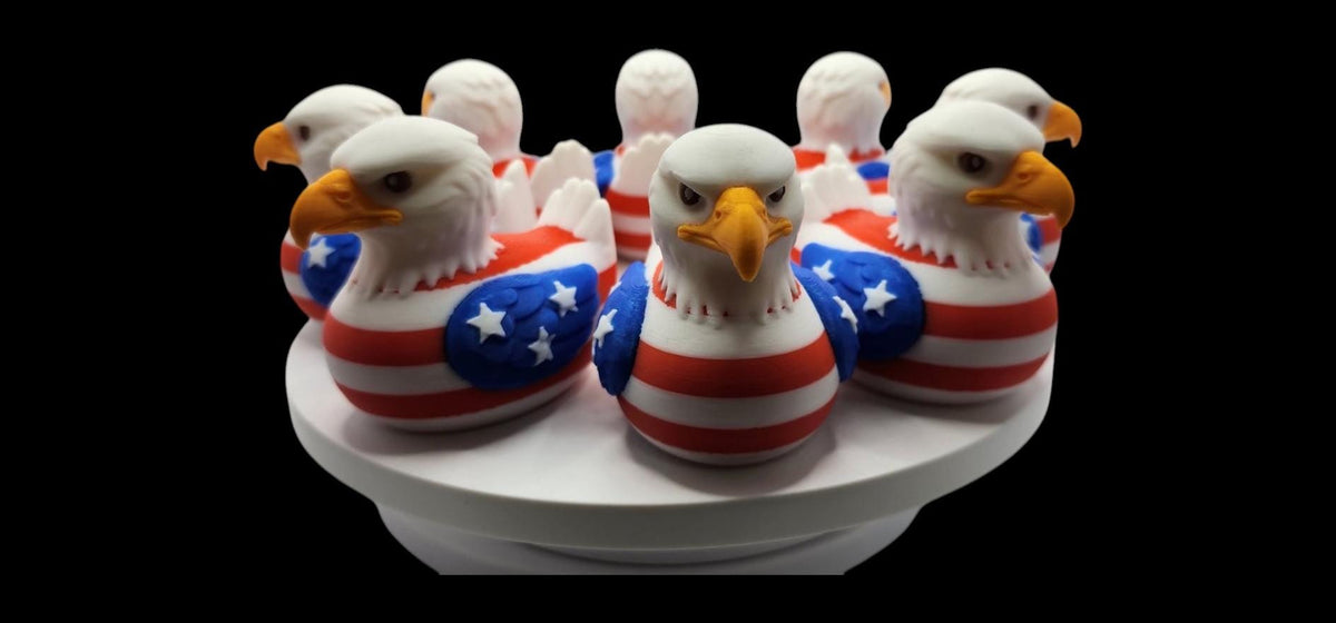 Patriotic Eagle Duck Jeep custom 3D printed gifts for him 4th Of July - JM Designs