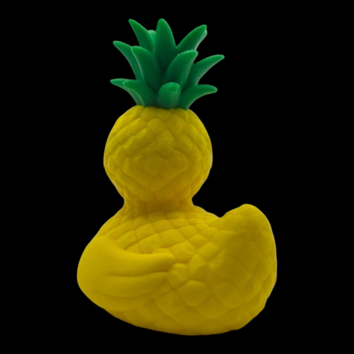 Pineapple Duck Figurine, Tropical Desk Mascot with Fun Beach Vibes - JM Designs