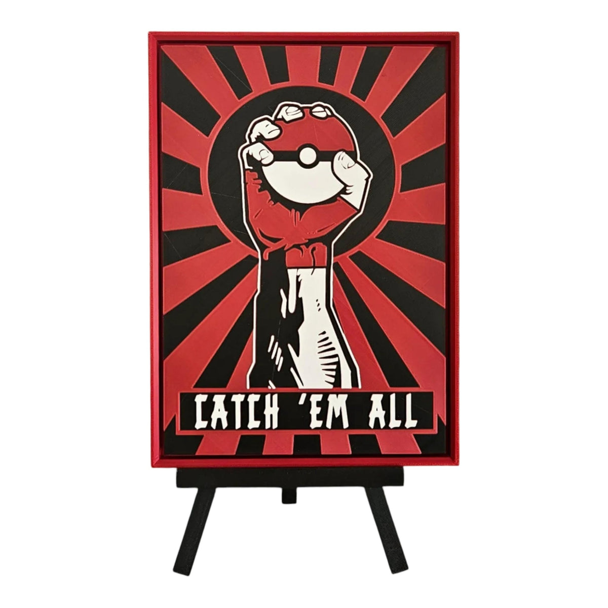 Pokemon Inspired Catch Em All 3D Printed Art Decor Pokeball Gamer Gift Fan Collectable - JM Designs