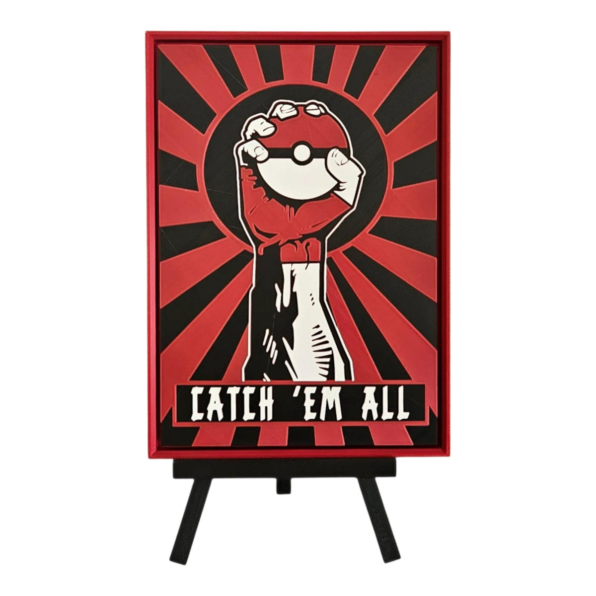 Pokemon Inspired Catch Em All 3D Printed Art Decor Pokeball Gamer Gift Fan Collectable - JM Designs