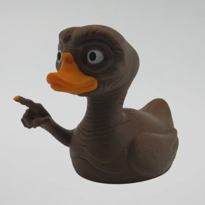 E.T. ExtraTerrestrial Inspired Duck  Movie Fan Alien Figure Collectible Display Shelf Piece Dashboard Ornament Car Accessory