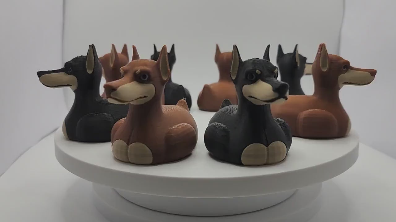 Doberman Duck Jeep Ducking  Black Tan Duck Desk Cruise Decor Animal Lover