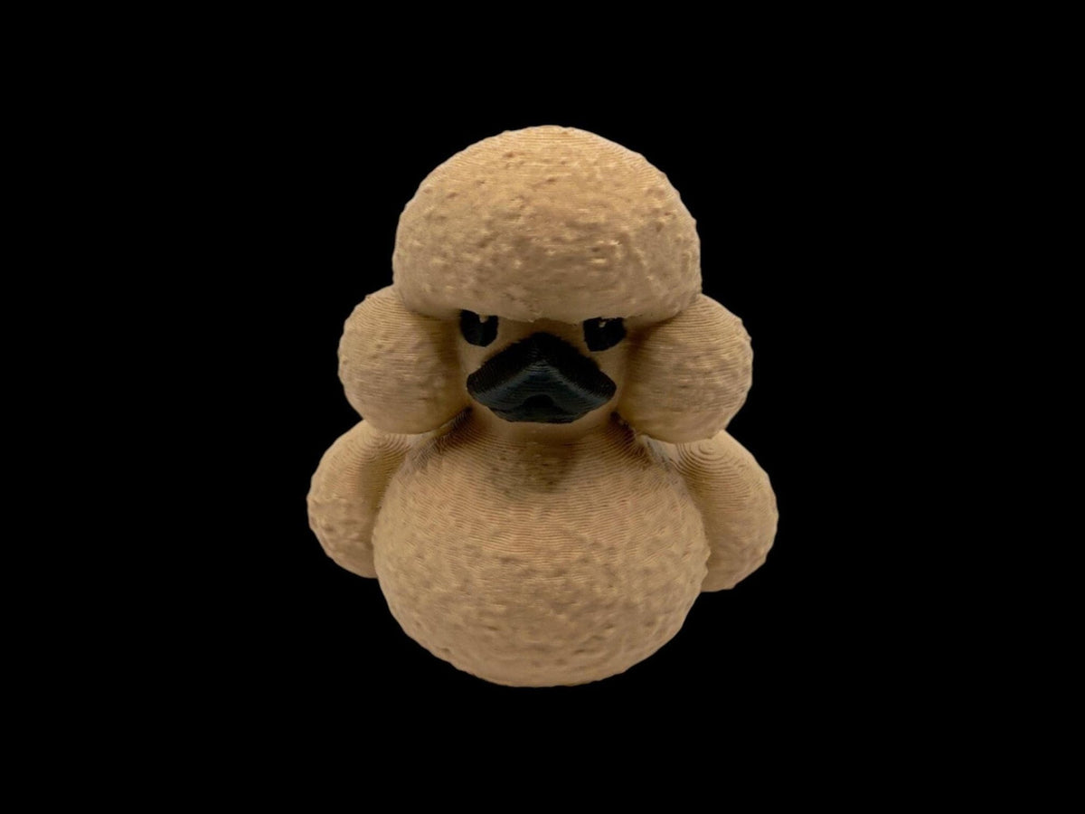 Quirky Office Decor: Poodle Duck 3D Printed Figurine for Desk - JM Designs