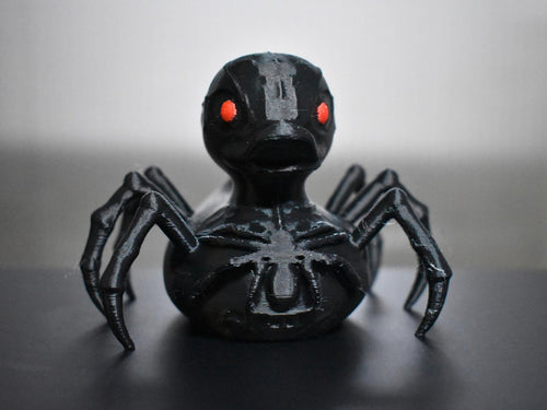 Spider Duck Figurine, Gothic Style 3D Printed Desk Decoration with Creepy Doll Design - JM Designs