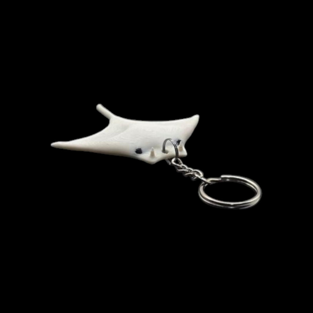 White Manta Ray Towel Animal Keychain Cruise Souvenir Ocean Theme Beach Accessory Sea Decoration - JM Designs