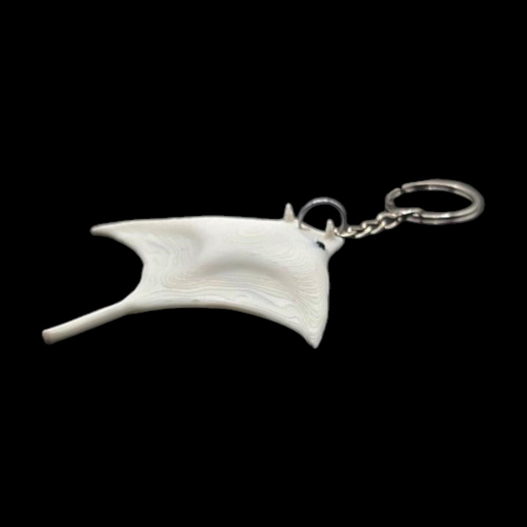 White Manta Ray Towel Animal Keychain Cruise Souvenir Ocean Theme Beach Accessory Sea Decoration - JM Designs