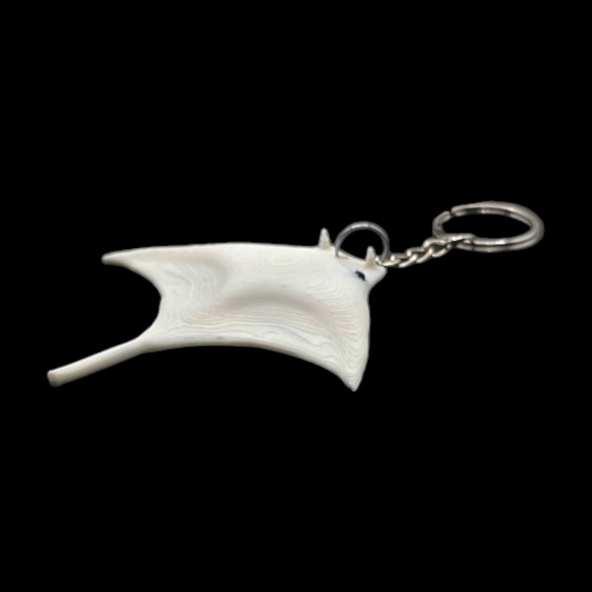 White Manta Ray Towel Animal Keychain Cruise Souvenir Ocean Theme Beach Accessory Sea Decoration - JM Designs