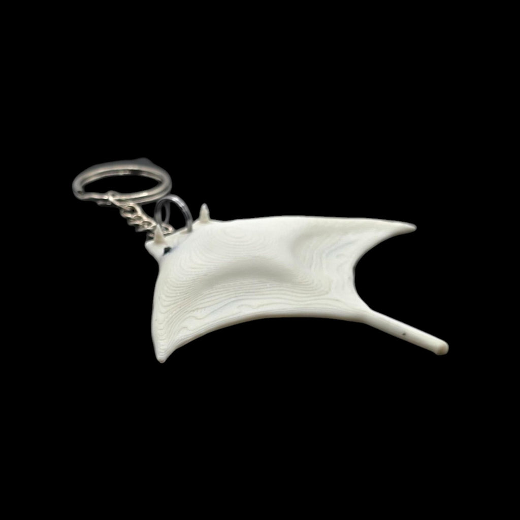 White Manta Ray Towel Animal Keychain Cruise Souvenir Ocean Theme Beach Accessory Sea Decoration - JM Designs