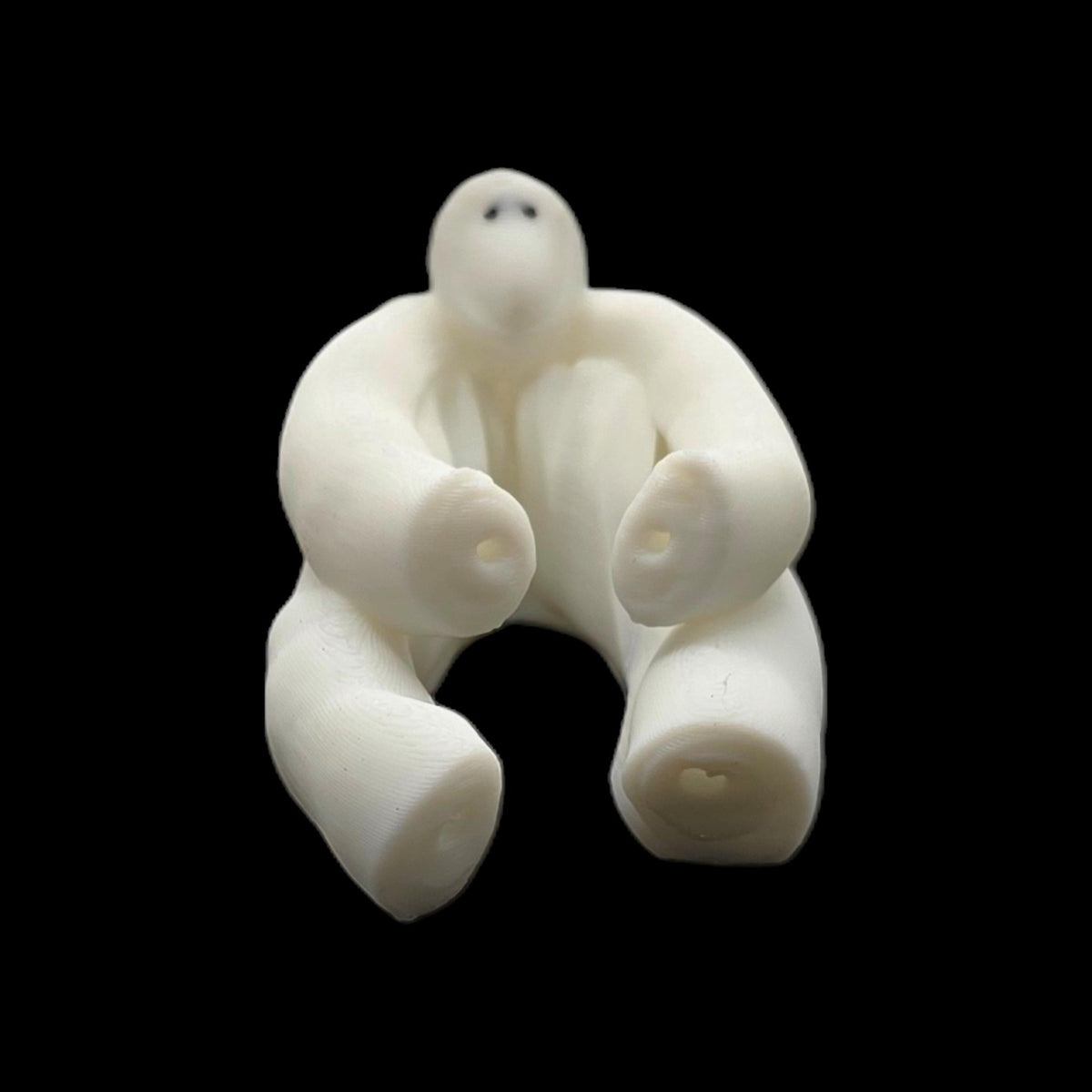 White Sitting Monkey Towel Animal Keychain Cruise Souvenir Charm Accessory Travel Memento Vacation Keepsake - JM Designs