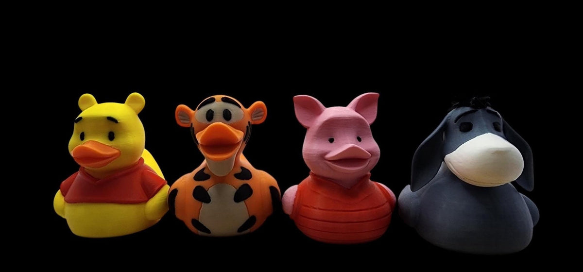 Winnie Pooh Duck Desk Ornament, 3D Printed Figure for Office Decor - JM Designs
